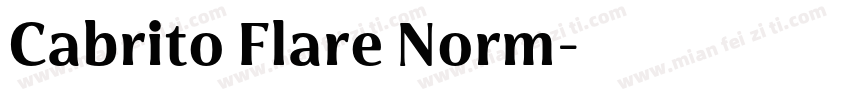 Cabrito Flare Norm字体转换